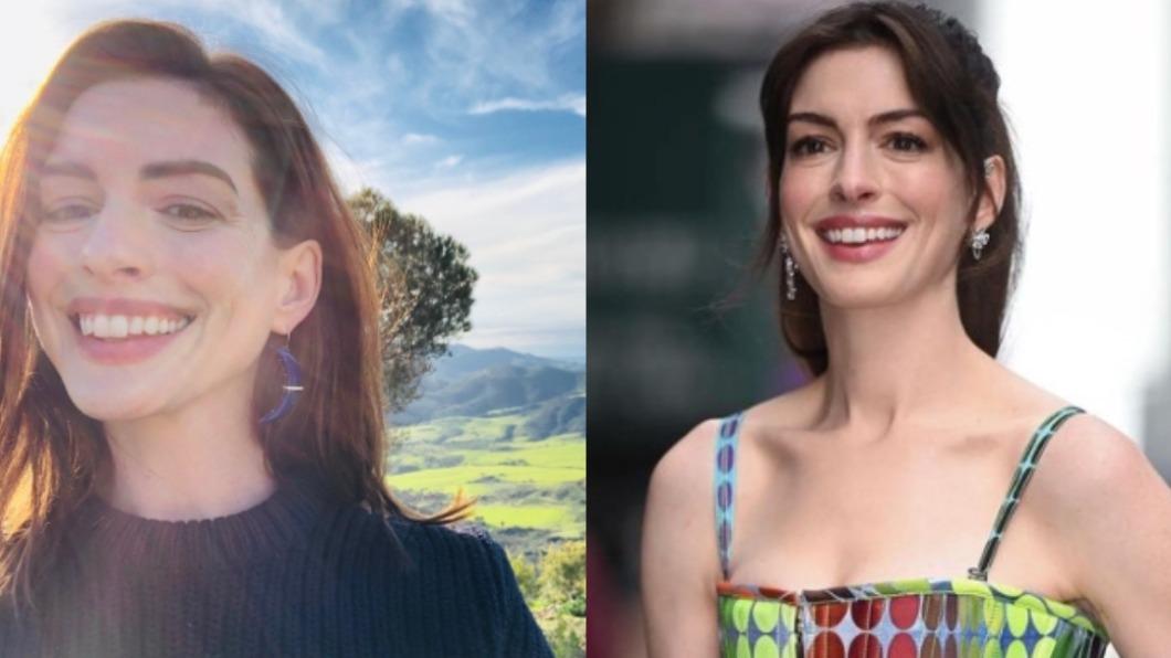 安海瑟薇不靠醫美保養已經40歲的臉蛋。(圖/翻攝自@annehathaway IG)