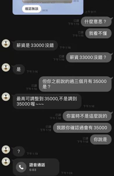 一名男子分享自己和主管面試談薪水試用期後調3千,但最後僅調1千。(圖/翻攝自Dcard)