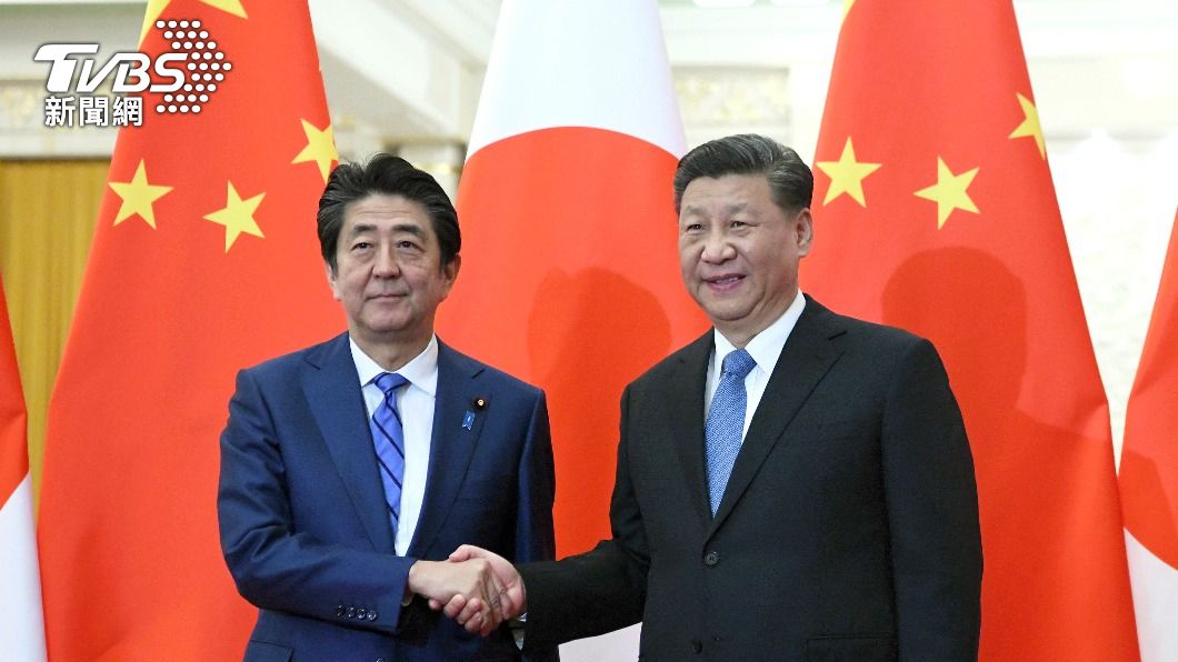安倍晉三2019年時曾與習近平會面。（圖／達志影像美聯社）