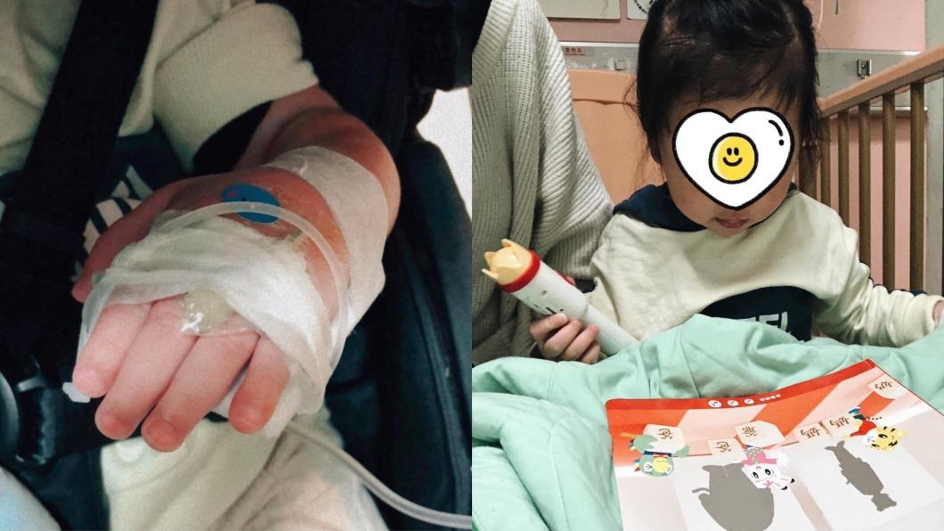 莊凱勛女兒因高燒掛急診，一度險些要抽脊髓液。（圖／翻攝自Valerie • 小安臉書）