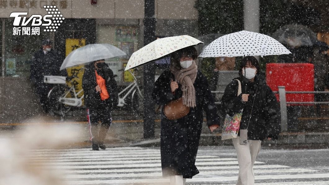 東京都23區發布本季首次大雪警報。（圖／達志影像美聯社）