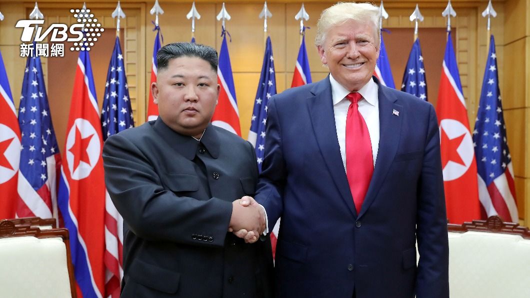 北韓領導人金正恩與川普在2018年舉辦「川金會」。(圖/達志影像路透社)