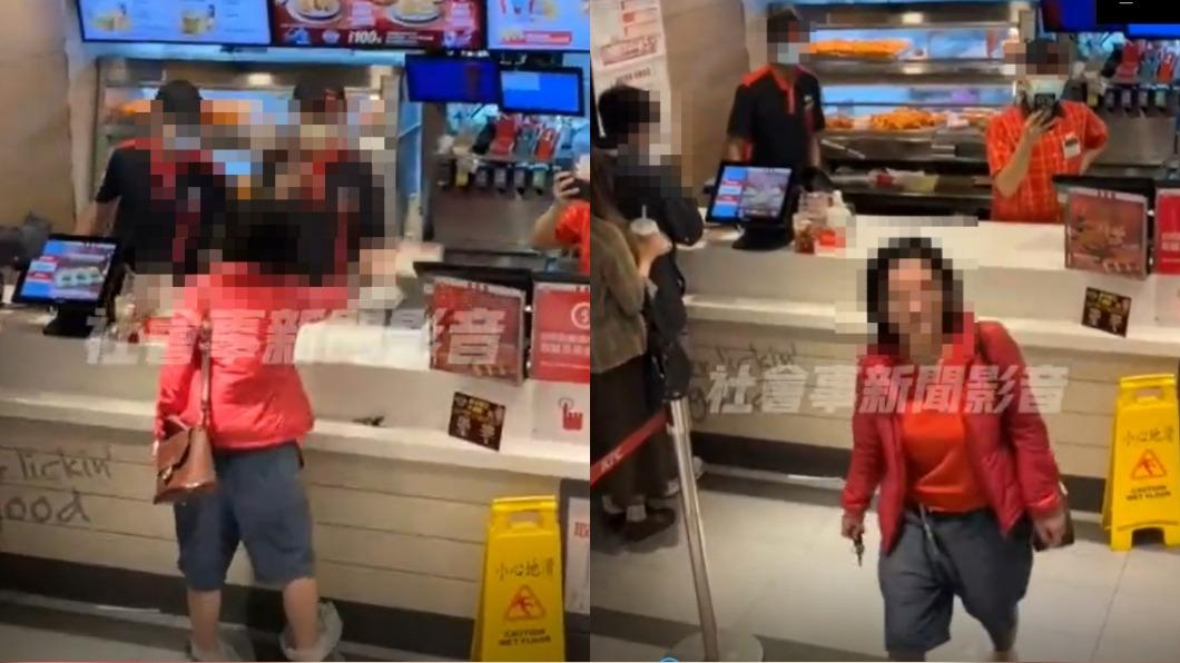 退我錢！鳳山紅衣女咆哮、扔餐盤　大鬧速食店全都錄