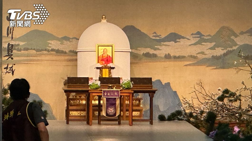 星雲法師將坐塔荼毘。(圖/林炫均攝)
