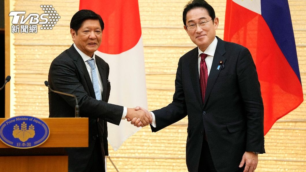 小馬可仕會晤日本首相岸田文雄。(圖/達志影像美聯社)