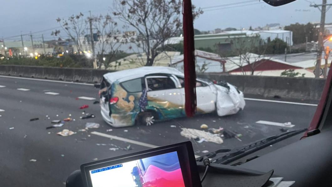 國1彰化重大車禍!休旅車遭追撞4人拋飛 1死3重傷