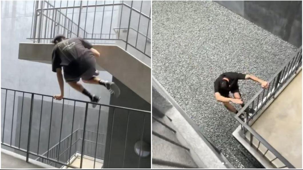 韓順全經常分享自己的跑酷影片。(圖/翻攝自IG)