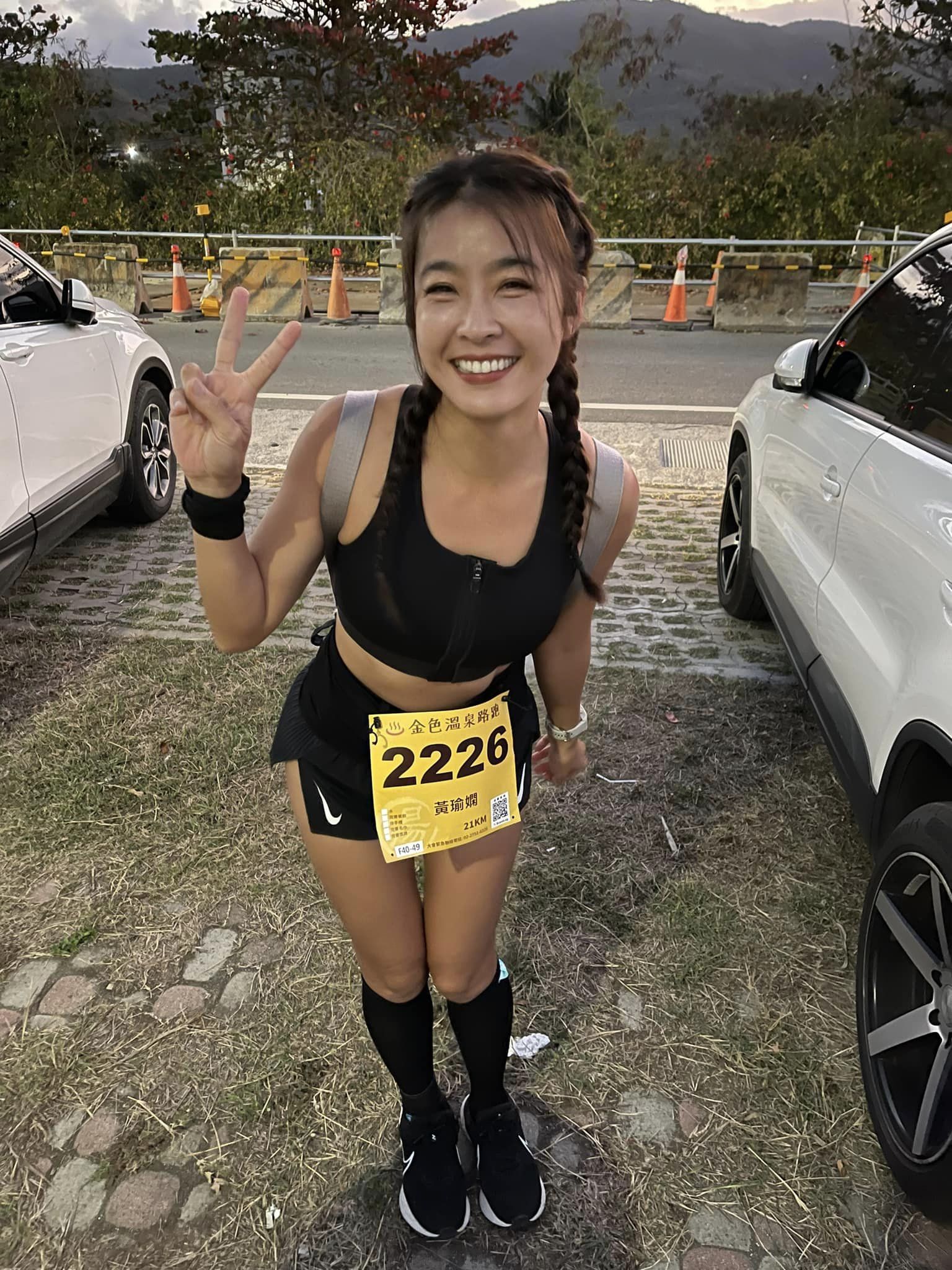 小嫻首次挑戰半馬。(圖/翻攝自小嫻臉書)