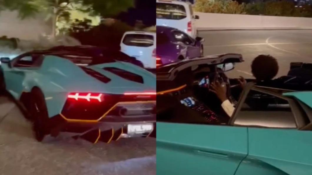 影片當中的車款應為終極版大牛Lamborghini Aventador LP 780-4 Ultimae。(圖/翻攝自@craigjonesbjj IG)