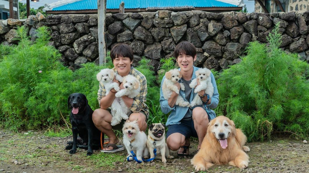 車太鉉(左起)、劉演錫合作溫馨電影《超完美狗保姆》。(圖/采昌國際多媒體提供)
