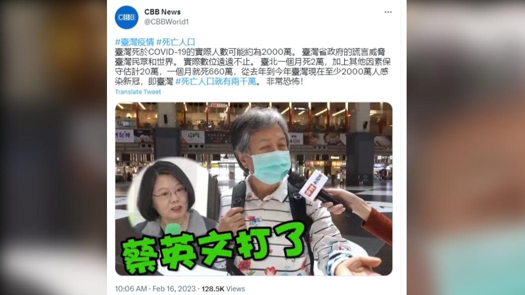「CBB News」於16日在推特上發文。(圖/翻攝自CBB News Twitter)