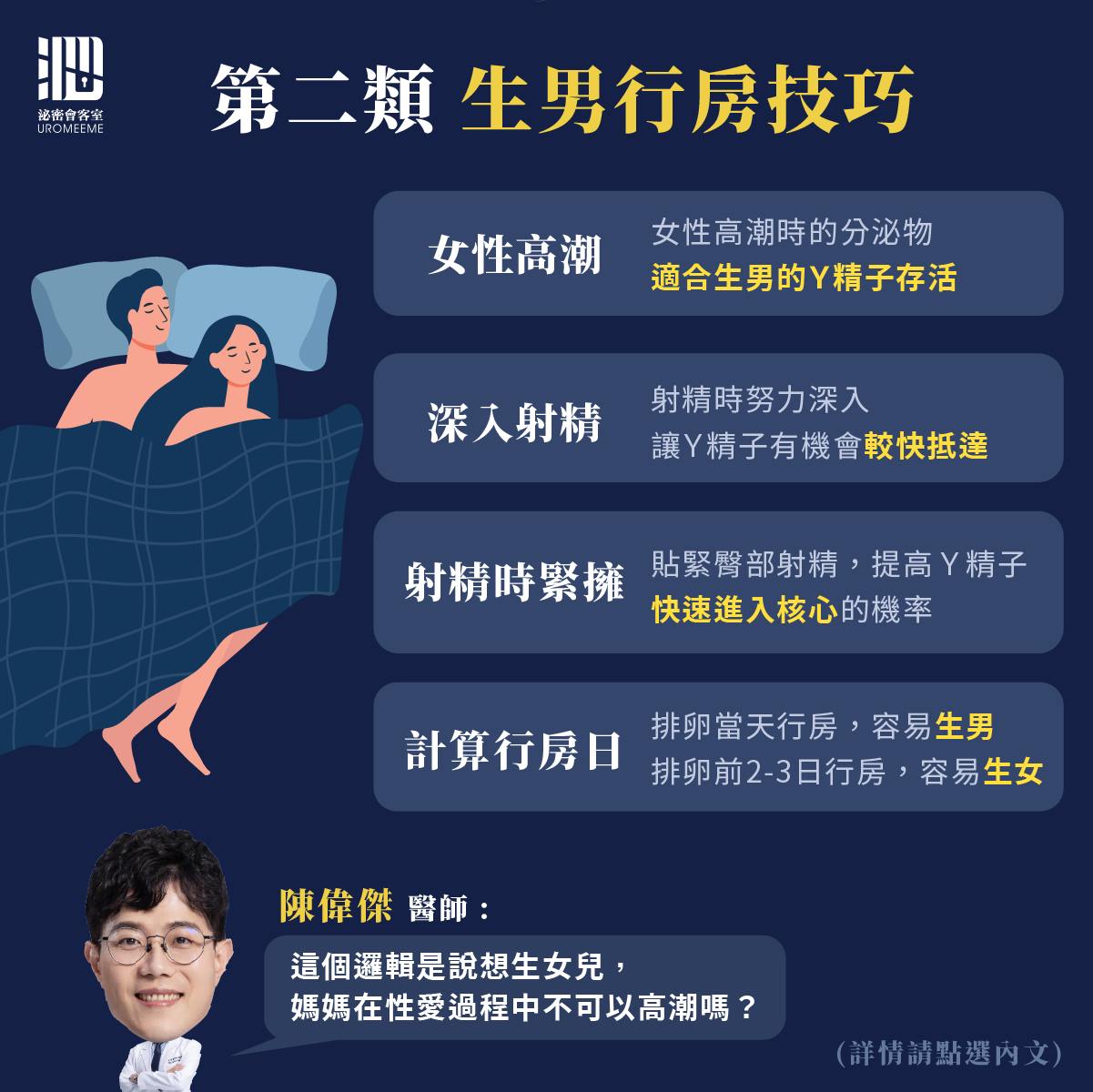 「泌密會客室」分享行房技巧。（圖／翻攝自泌密會客室-陳偉傑醫師x 羅詩修醫師臉書）