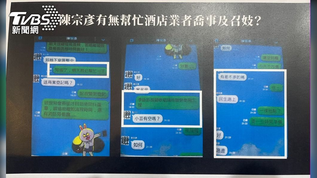 陳董最愛誰?立委曝召妓對話截圖 陳宗彥點名「小芸有空嗎」