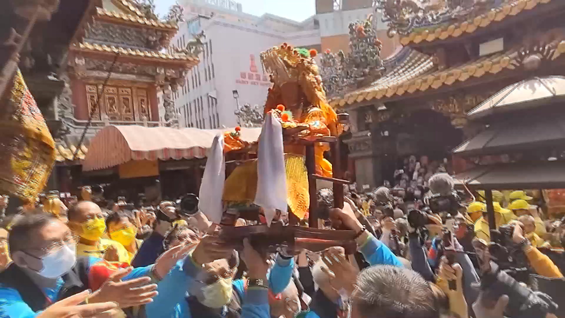 白沙屯媽祖抵達北港朝天宮。（圖／翻攝自白沙屯媽祖網路電視台）