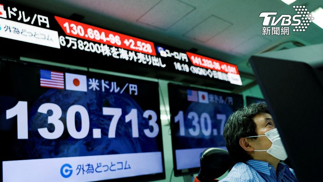 日圓匯率今年1月上漲到130日圓兌1美元。（圖／達志影像路透社）