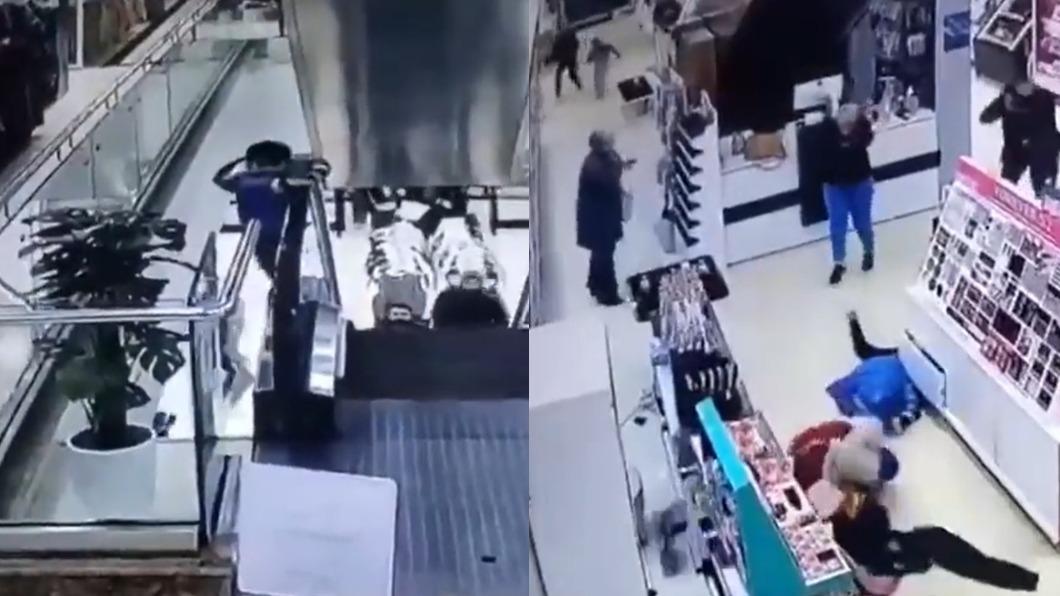 爬手扶梯墜落!男童狠砸路人畫面曝光 她慘淪肉墊陷昏迷