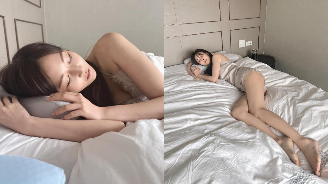 曾菀婷大方公開被偷拍的火辣床照。(合成圖/翻攝自曾菀婷 臉書)