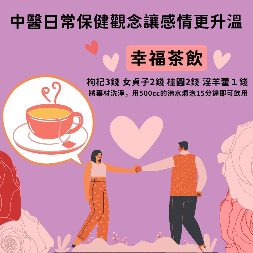 余雅雯醫師推薦1幸福茶飲。(圖/翻攝自上璽中醫余雅雯中醫師臉書)