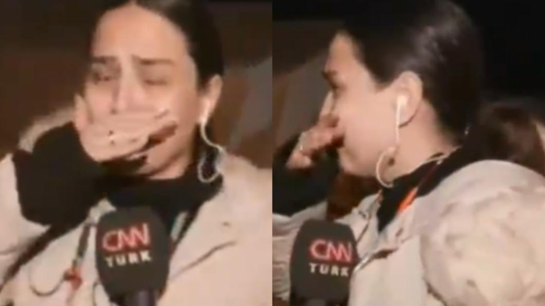 播報一半「被嚇哭!」 CNN記者災區連線遇強震畫面曝