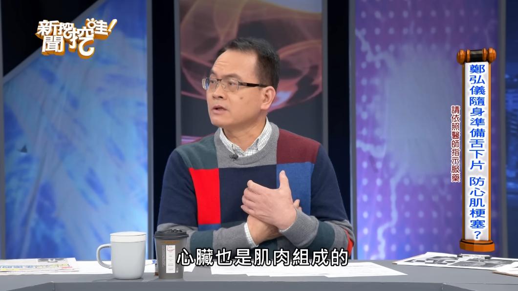 鄭弘儀也很擔心心肌梗塞。(圖/翻攝自《新聞挖挖哇》YT)