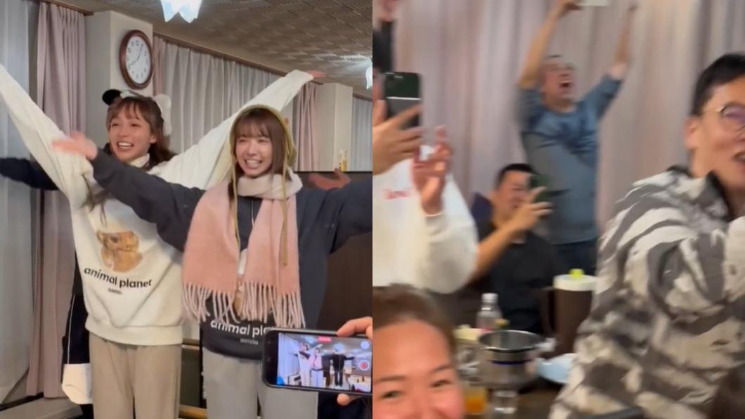 啦啦隊女孩跳舞,現場超嗨。(圖/翻攝自賈永婕臉書)
