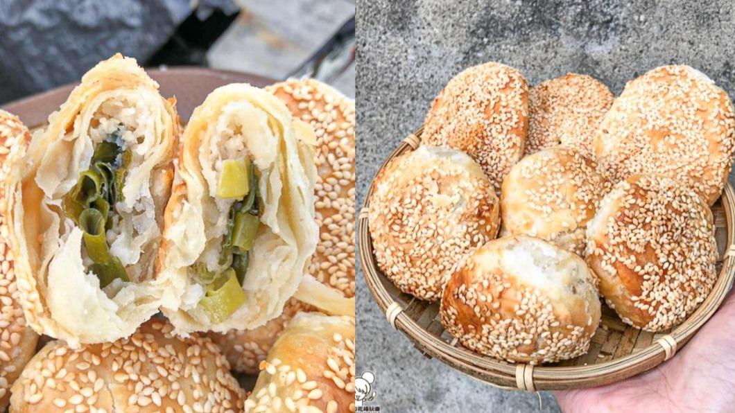 蟹殼黃酥餅每一口都超酥脆。（圖／跟著尼力吃喝玩樂提供）