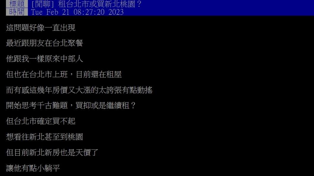原PO發文。（圖／翻攝自PTT）