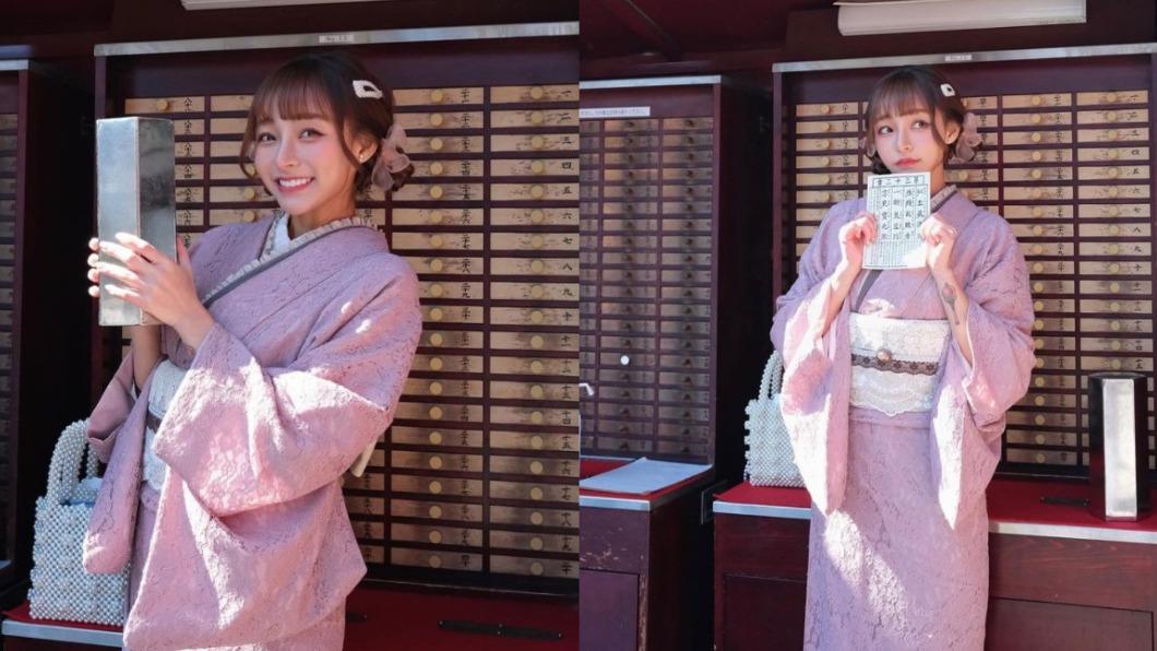 林襄身穿蕾絲和服引起粉絲暴動。（圖／翻攝自@95_mizuki IG）