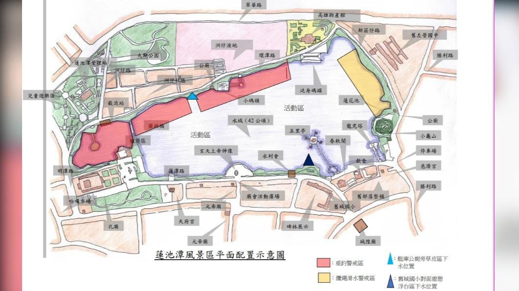 蓮池潭活動水域。(圖/高雄市觀光局提供)