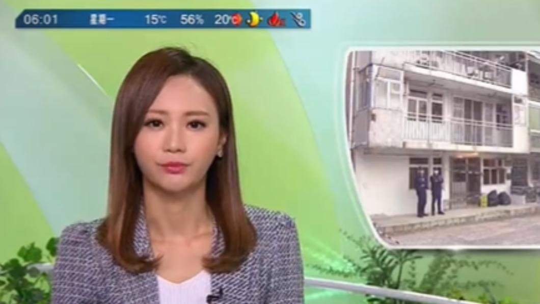 香港女主播麥詩敏播報時面露哀傷。（圖／翻攝自推特）