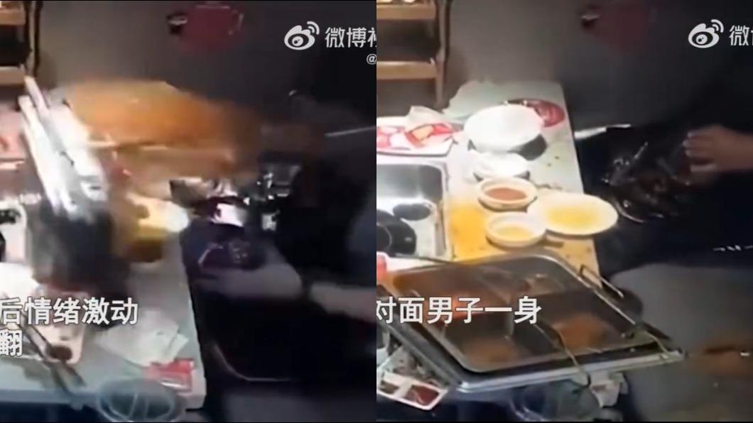 男子遭熱湯潑撒,導致雙臂燙傷。(圖/翻攝自一品融媒微博)