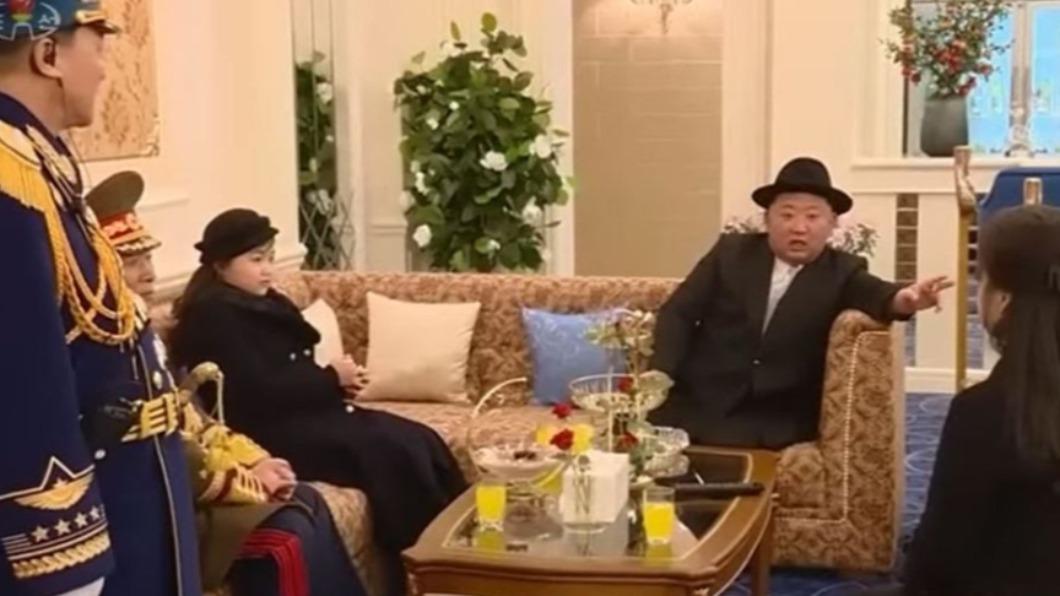 北韓的糧食危機已接近1990年代水平,金正恩卻在大啖美食。(圖/翻攝自《太陽報》)