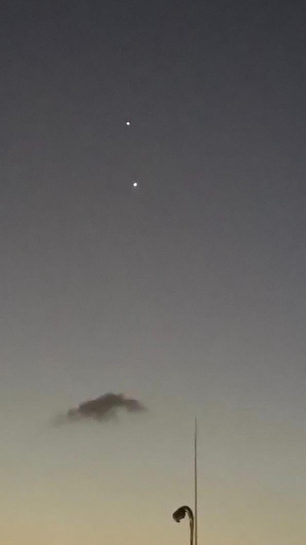 金星合木星十年最美。(示意圖/翻攝自李靜唯臉書)