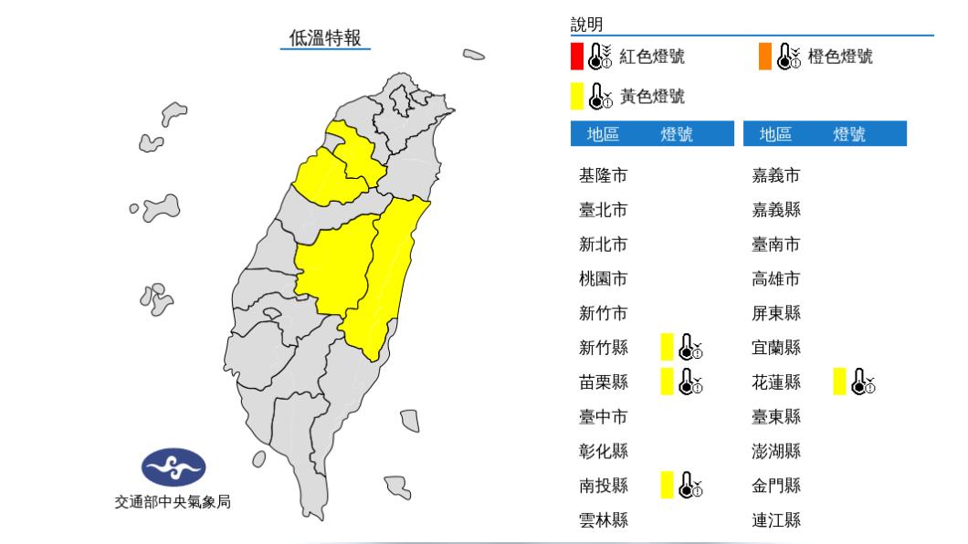 今東部短暫雨 西部多雲到晴注意日夜溫差大
