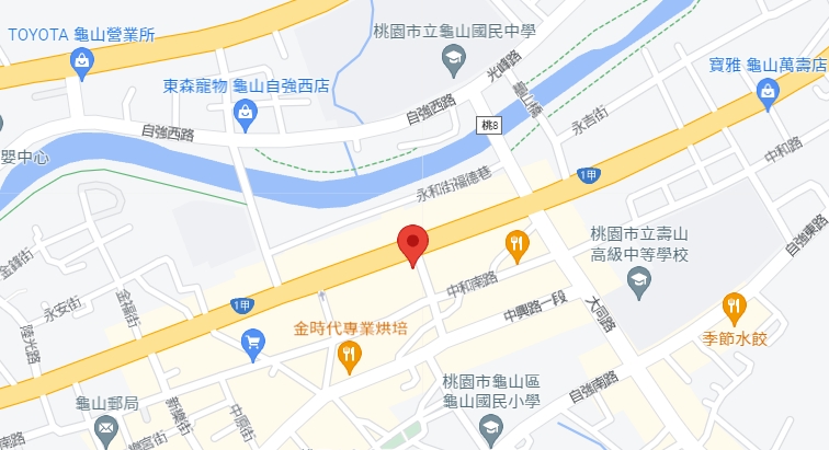 來就富投注站向西北且面南崁溪。(圖/翻攝自Google Map)