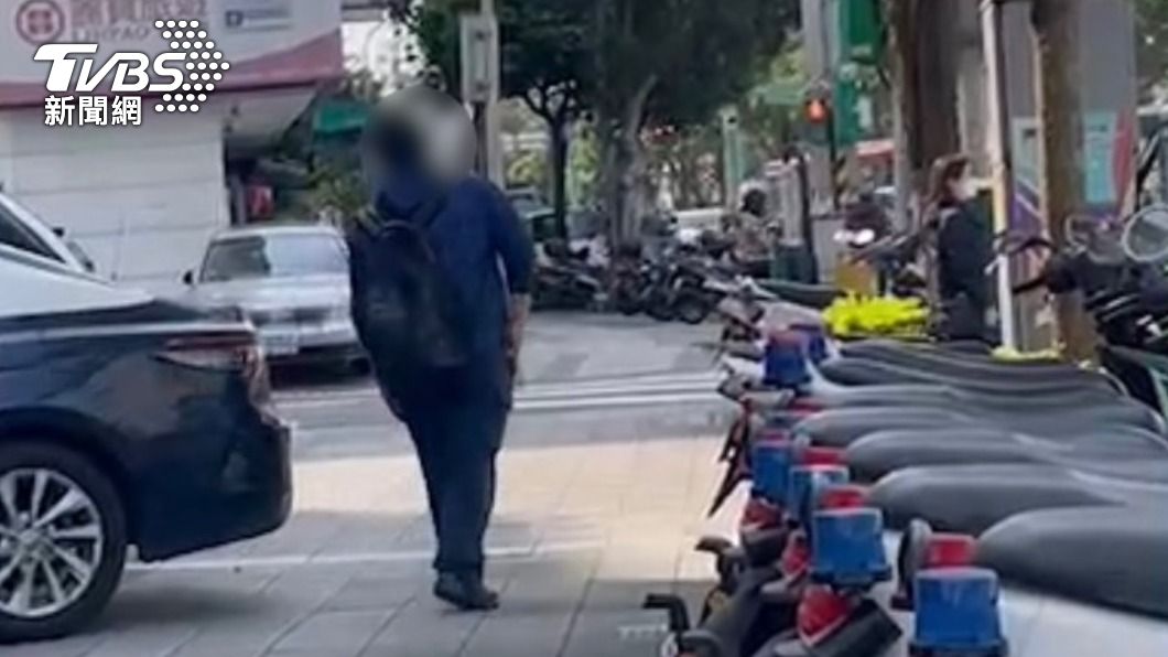 田姓男子到案時還洋洋得意的和警方說，自己先前才到北檢升民進黨旗。（圖／TVBS）