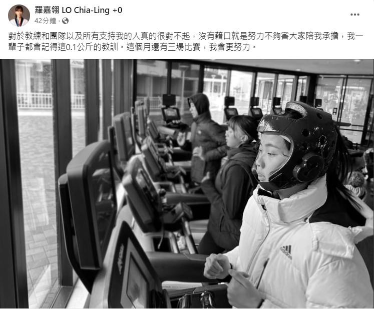 羅嘉翎發文道歉。(圖/翻攝自羅嘉翎臉書)