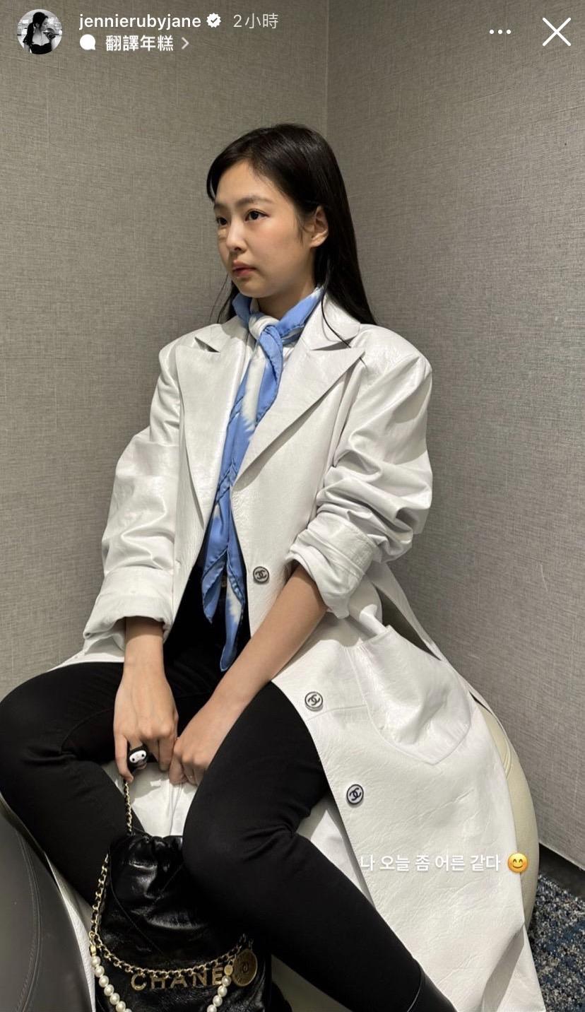 Jennie在IG上分享照片。(圖/翻攝自Jennie_IG)