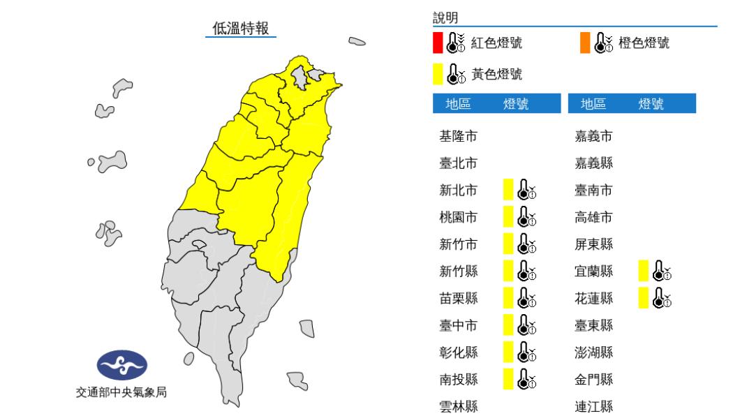 06:00天氣即時報／日夜溫差大恐達15度 　10縣市低溫下探10度　冷氣團這時再來