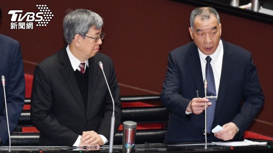行政院長陳建仁、國防部長邱國正。(圖/胡瑞麒攝)