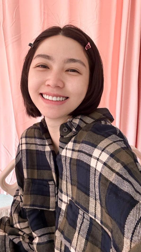 曾智希住院開刀做腹腔鏡檢查。（圖／翻攝自曾智希臉書）