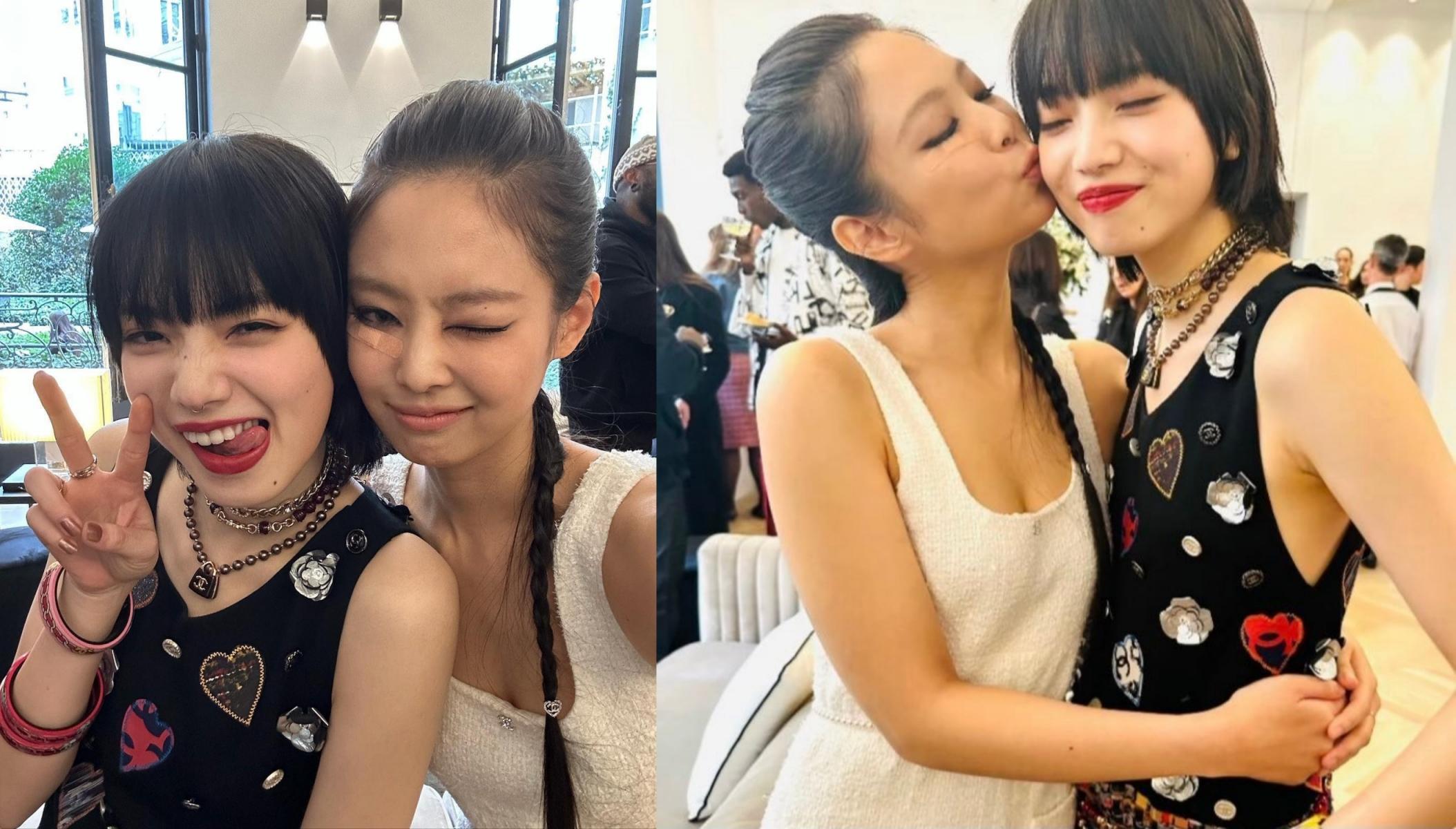 Jennie曬出跟小松菜奈的合照。(圖/翻攝自Jennie IG)