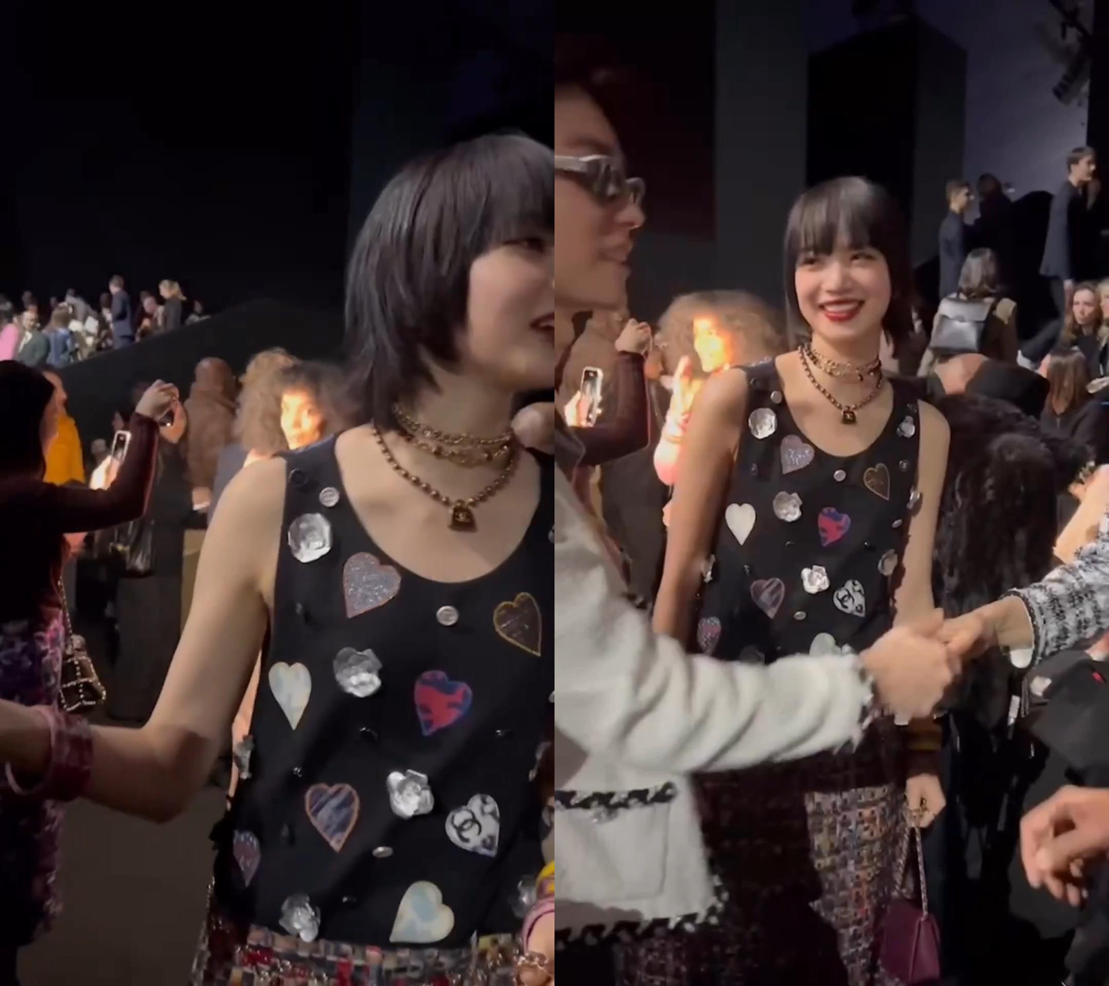 小松菜奈大方向其他人介紹菅田將暉就是她先生。(圖/翻攝自ellejapan IG)