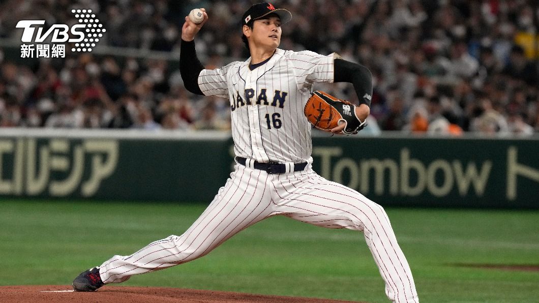 大谷翔平今日投打俱佳,成功幫助日本隊擊敗中國隊。(圖/達志影像美聯社)