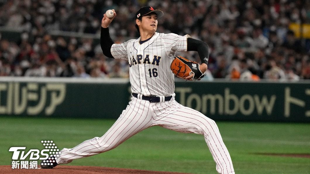擔任對抗中國大陸的先發,大谷只用49球、投出5次三振沒有失分。(圖/達志影像美聯社)