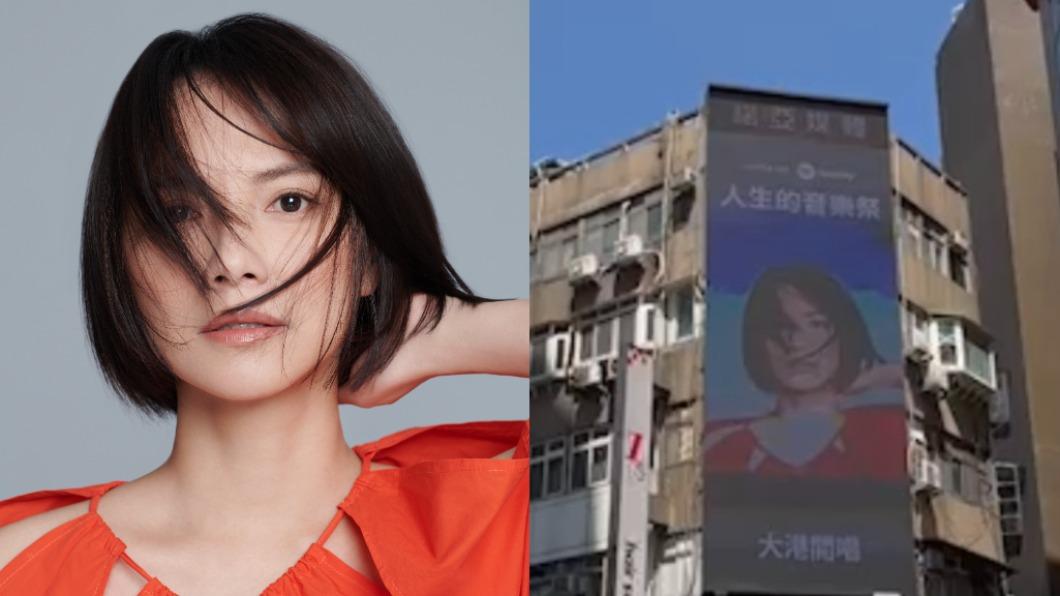 李心潔相當期待此次演出,她的宣傳照更登上西門町大樓外牆。(圖/出日音樂提供)