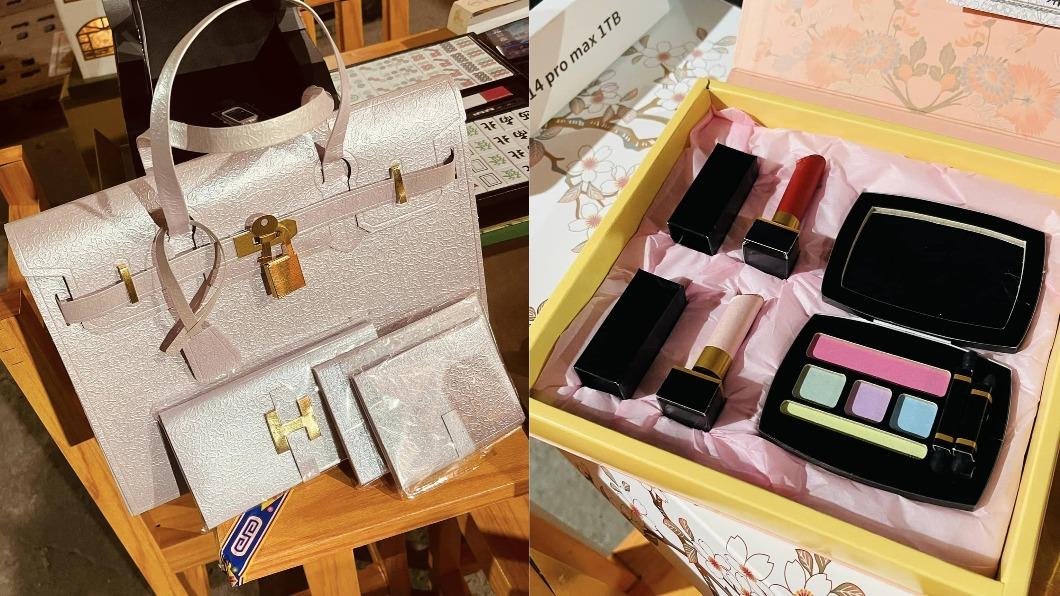陳麗秋生前喜愛的包包、化妝品，親友全準備了。（圖／翻攝自林薇臉書）