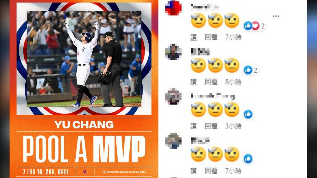紅襪分享張育成榮獲A組MVP的資訊，結果大批台人湧入「敬禮」。（圖／翻攝自「Boston Red Sox」臉書）