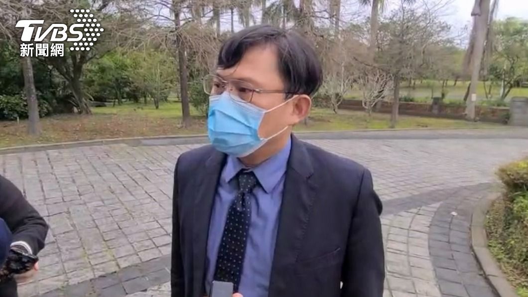 黃國昌到法院聽庭。(圖/TVBS)