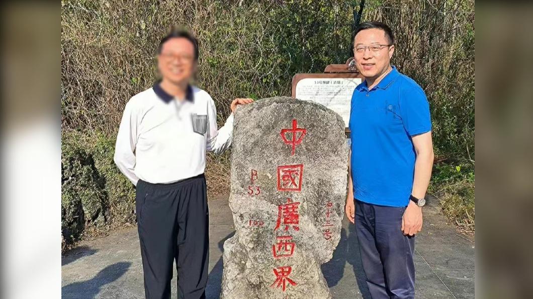 有中國大陸網友偶遇在廣西偶遇巡查中的趙立堅。(圖/翻攝自微博)